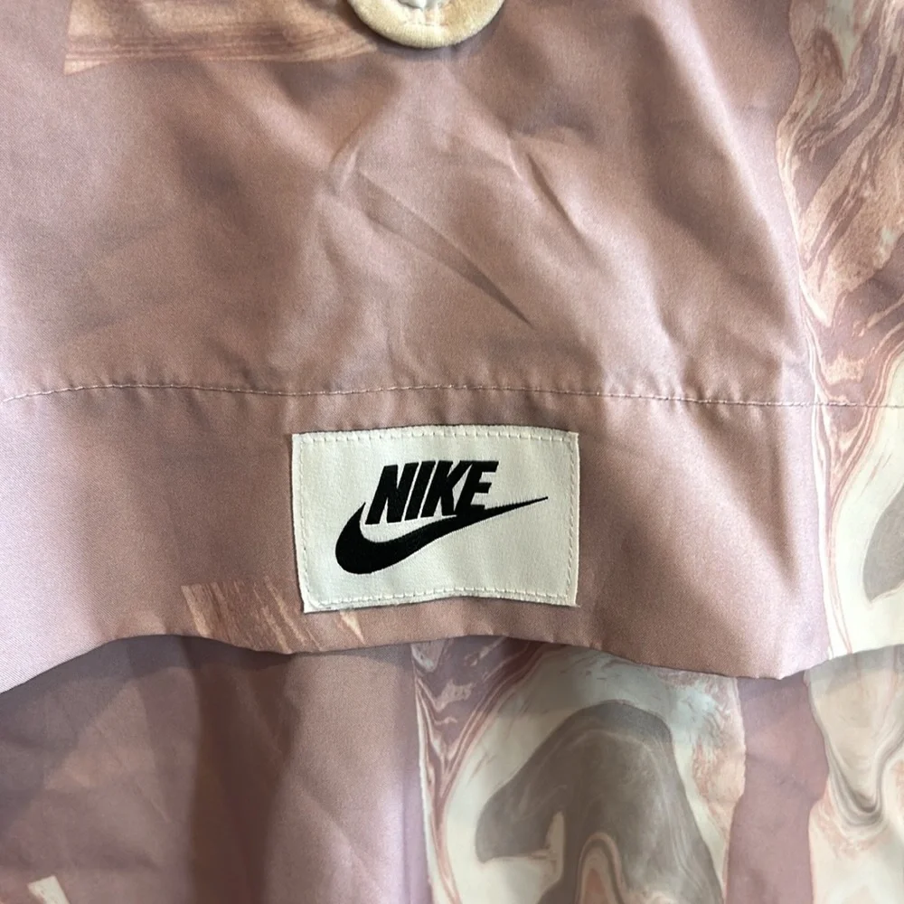 Nike womens tech sport marble pullover hooded windbreaker size medium